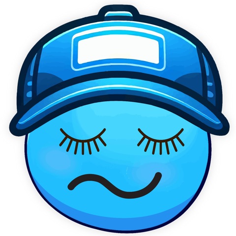 Preview for Blue-smiley-face-baseball-cap-emoji-creatures-template-1c5ed