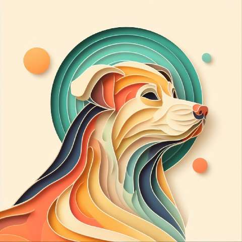 Preview for Paper-art-dog-portrait-aiold-template-37b10