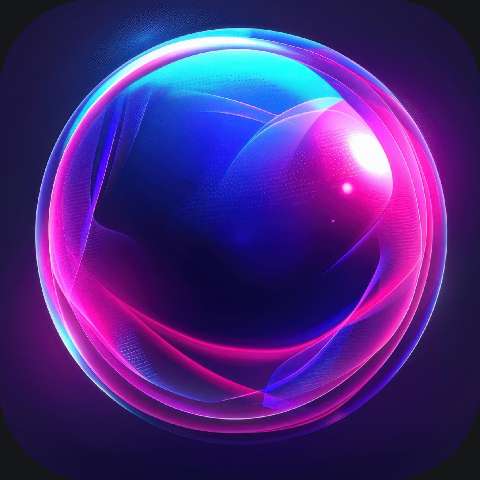 Preview for Neon-sphere-art-browser-app-template-61f55