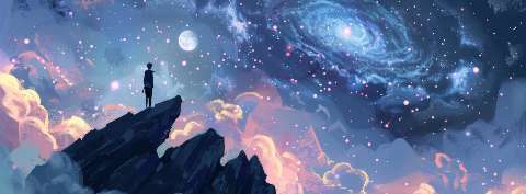 Preview for Cosmic-contemplation-scene-astrophotography-cover-template-7ea39