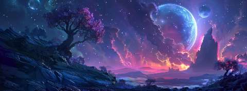 Preview for Cosmic-landscape-art-astrophotography-cover-template-f83ab