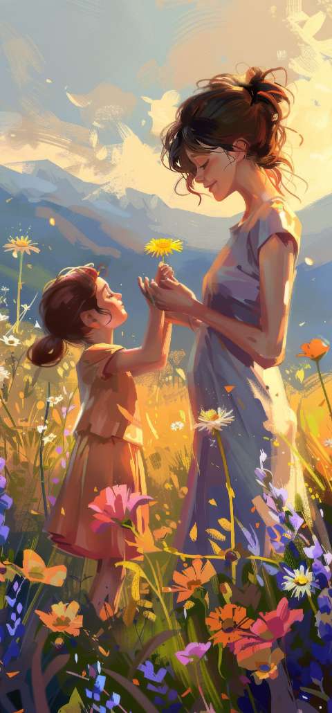 Preview for Mother-daughter-flower-field-mothers-day-template-8b7cd