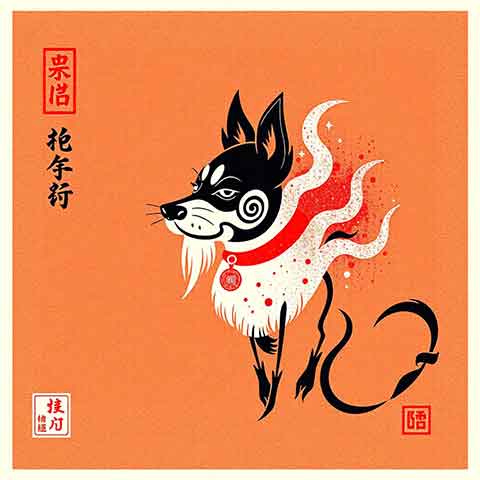 Preview for Chinese-zodiac-dog-illustration-aiold-template-b896d