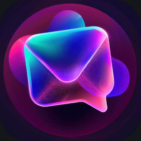 Preview for Glowing-envelope-icon-chat-app-template-19528