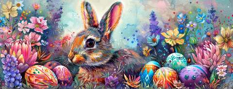 Preview for Easter-bunny-floral-eggs-easter-facebook-template-c5c5b