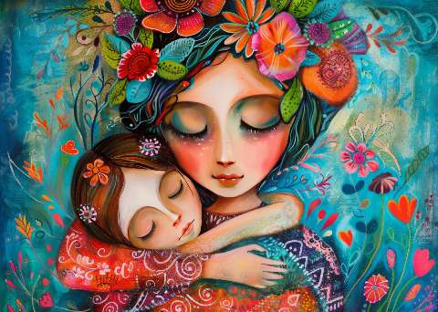 Preview for Mother-child-floral-embrace-mothers-day-template-a8fca