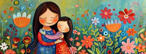 Preview for Mother-daughter-garden-embrace-mothers-day-template-7a69a