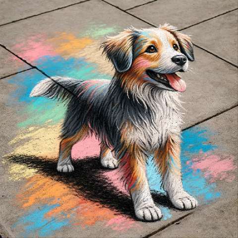 Preview for Colorful-chalk-dog-art-aiold-template-0c5a2
