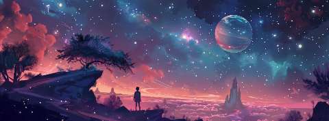 Preview for Cosmic-landscape-digital-art-astrophotography-cover-template-f485e