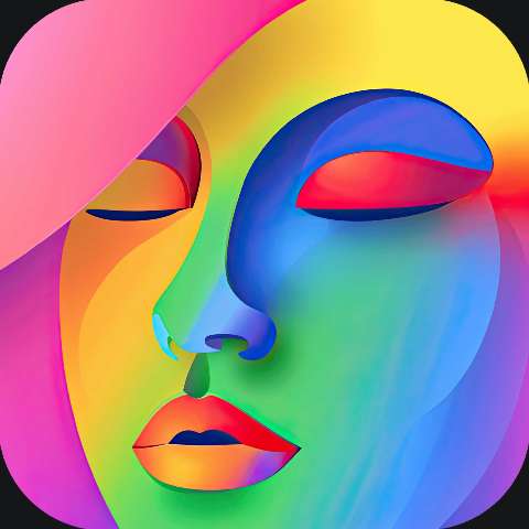 Preview for Rainbow-digital-portrait-art-colorful-app-template-17d14