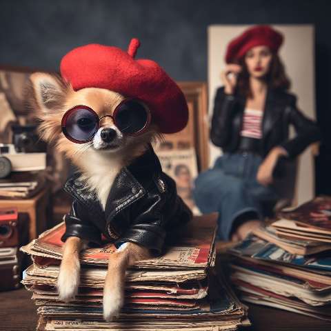 Preview for Stylish-dog-red-beret-aifashion-template-a4d00