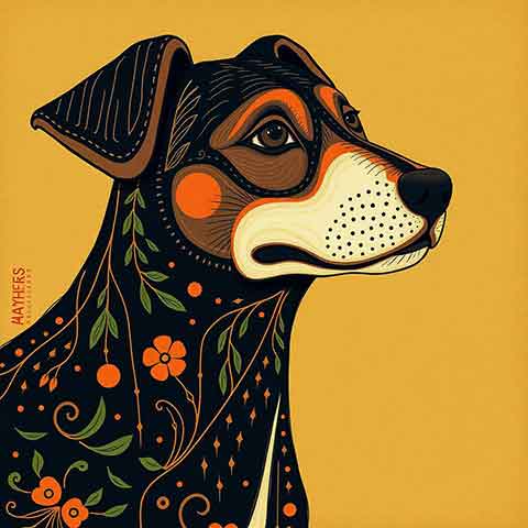 Preview for Floral-dog-illustration-aiold-template-16fba
