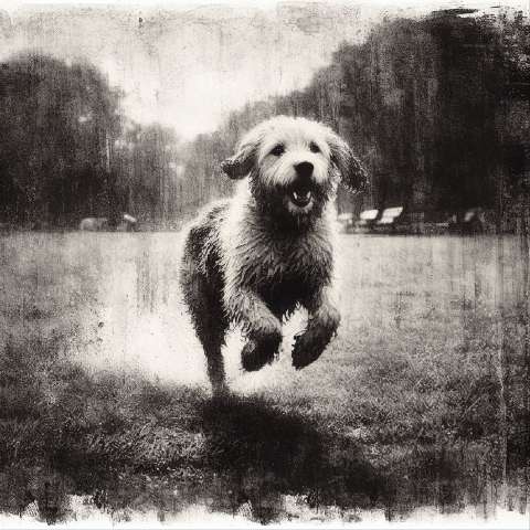 Preview for Vintage-dog-running-park-aiold-template-0e695