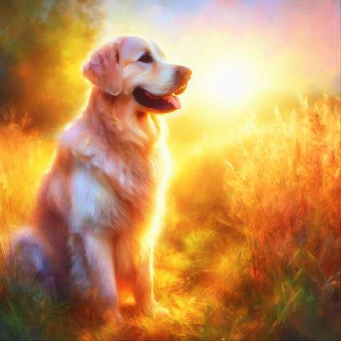 Preview for Golden-retriever-sunny-field-aiold-template-792ff
