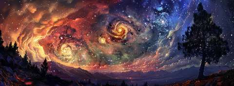 Preview for Cosmic-landscape-spiral-galaxies-astrophotography-cover-template-27457