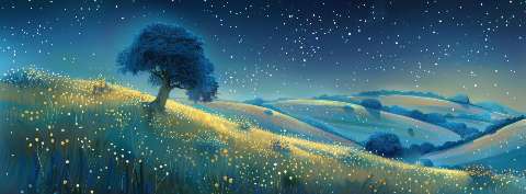 Preview for Serene-night-landscape-astrophotography-cover-template-57e62