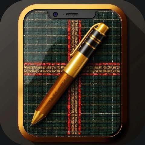 Preview for Luxury-pen-smartphone-tartan-notes-app-template-4ebe7