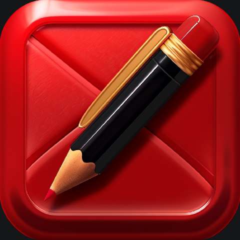 Preview for Red-envelope-icon-with-pencil-and-pen-notes-app-template-39519