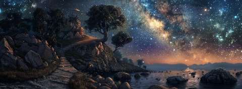 Preview for Serene-night-sky-landscape-astrophotography-cover-template-035ae