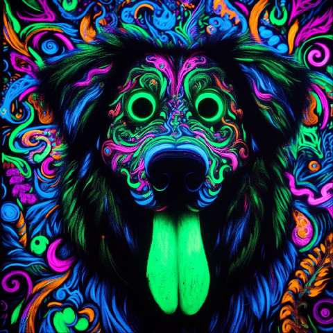 Preview for Psychedelic-dog-art-aiold-template-49644