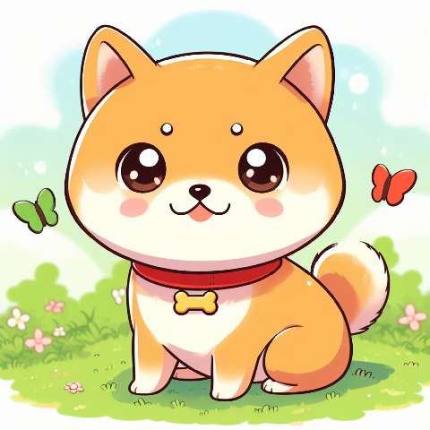 Preview for Cartoon-dog-in-garden-aiold-template-171e5