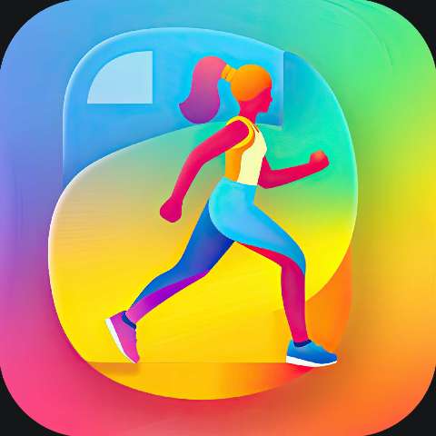 Preview for Fitness-running-icon-colorful-app-template-67b56