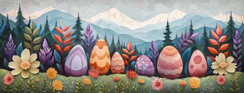 Preview for Easter-eggs-in-vibrant-landscape-easter-facebook-template-cbac5