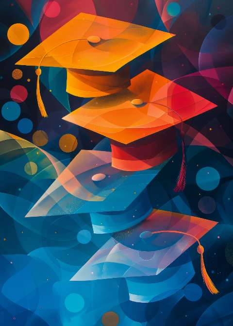 Preview for Graduation-caps-celebration-art-template-84b09