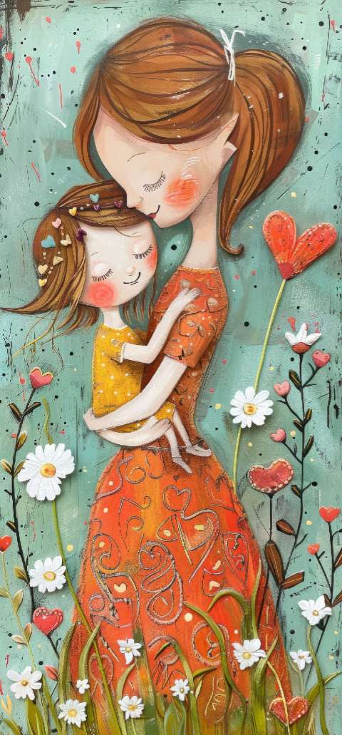 Preview for Mother-daughter-floral-embrace-mothers-day-template-4bdab