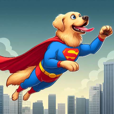 Preview for Super-dog-cartoon-hero-aiold-template-13c80