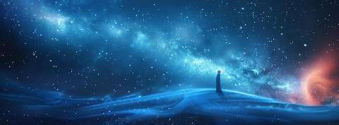 Preview for Cosmic-landscape-lone-figure-astrophotography-cover-template-270c0