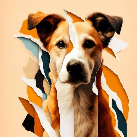 Preview for Dog-torn-paper-art-aiold-template-3695c
