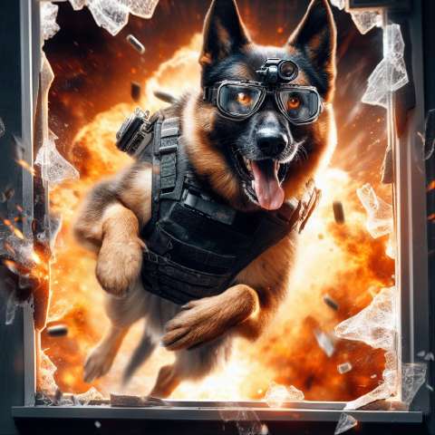 Preview for Explosive-german-shepherd-tactical-aiold-template-ba736