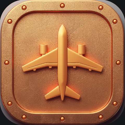Preview for Golden-airplane-icon-design-travel-app-template-a7e0a