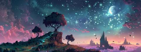 Preview for Dreamy-night-sky-landscape-astrophotography-cover-template-cf3db