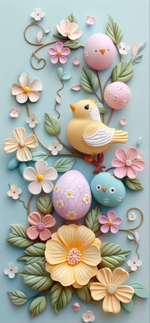 Preview for Easter-birds-and-flowers-easter-phone-template-0b6f0