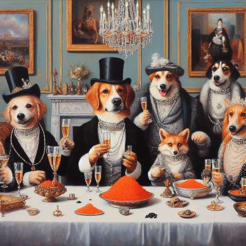Preview for Dogs-in-formal-attire-feasting-aifashion-template-ed7ee