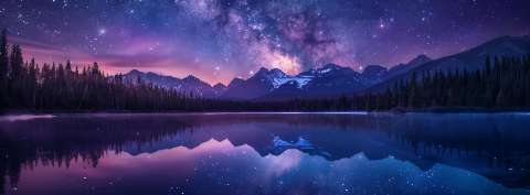 Preview for Night-sky-lake-reflection-astrophotography-cover-template-893f2