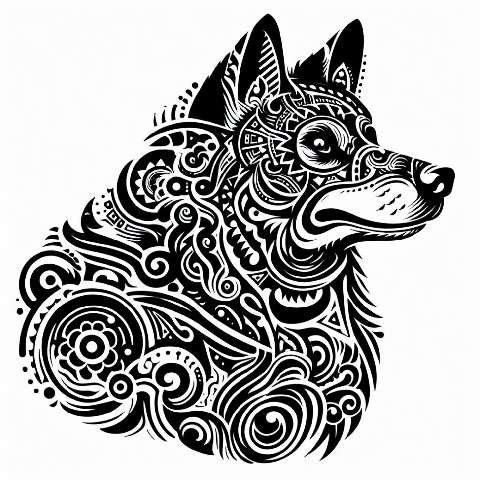 Preview for Intricate-wolf-design-art-aiold-template-463d3