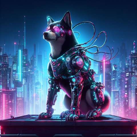 Preview for Cyberpunk-canine-neon-city-aiold-template-3c12e