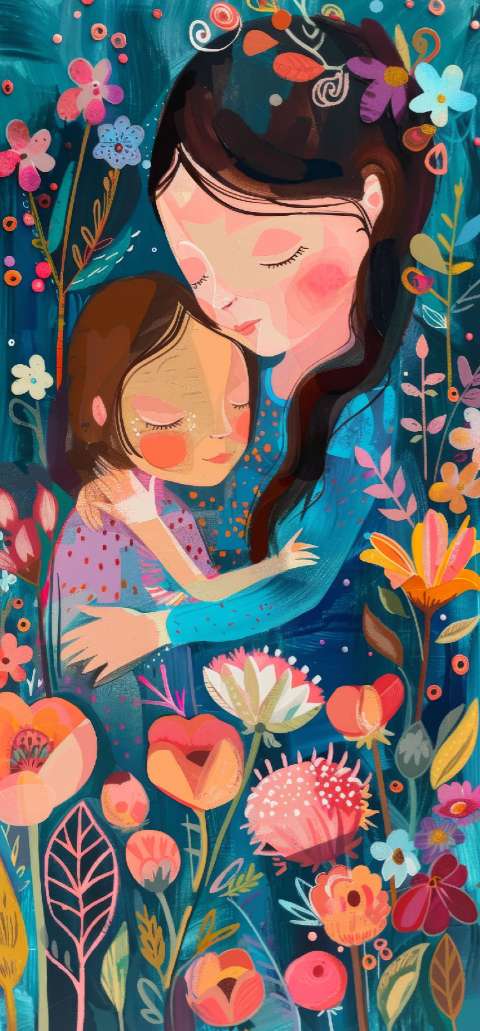 Preview for Mother-child-floral-embrace-mothers-day-template-3b33a