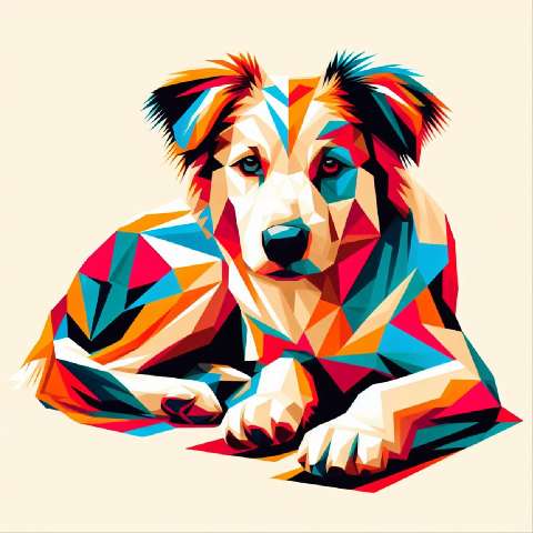 Preview for Geometric-dog-illustration-aiold-template-a3a2e