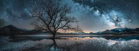 Preview for Milky-way-night-sky-reflection-astrophotography-cover-template-c1b4f