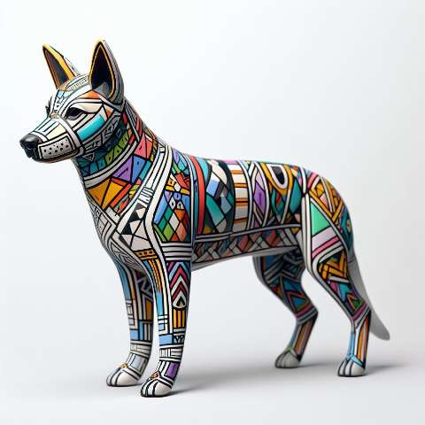 Preview for Geometric-dog-sculpture-art-aiold-template-55c5c