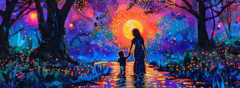 Preview for Mother-child-forest-walk-mothers-day-template-10eda