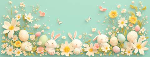 Preview for Easter-floral-decoration-easter-facebook-template-5e31a