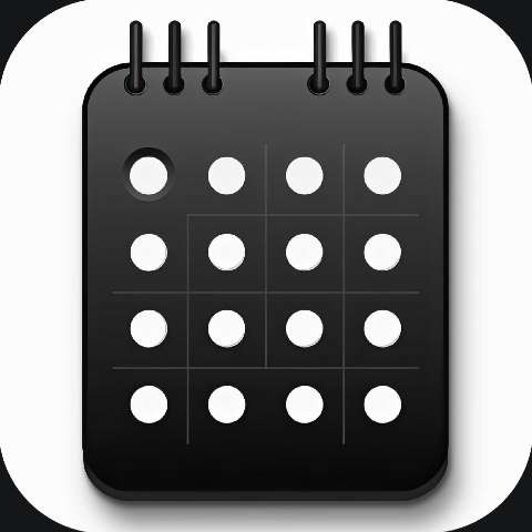 Preview for Simple-calendar-icon-dark-alloy-template-1f9f8