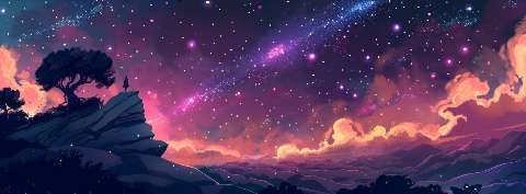 Preview for Cosmic-landscape-digital-art-astrophotography-cover-template-b894b