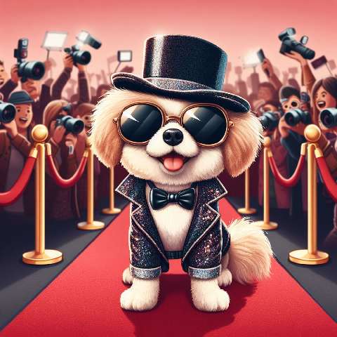 Preview for Stylish-dog-red-carpet-aifashion-template-ce0b8