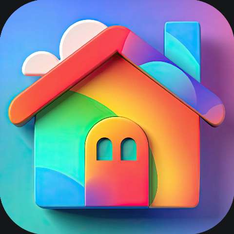 Preview for Rainbow-house-icon-design-colorful-app-template-11419